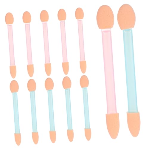 MOTHNUR 24個 使い捨てダブルエンドアイシャドウブラシ 軽量で肌に優しい両面スポンジチップ メイクアップアーティストや美 ランダムカラー