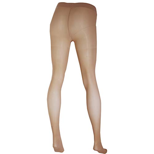 Image of Truform Sheer Maternity Pantyhose, 15-20 mmHg Compression, Tummy Support, 20 Denier, Beige, X-Tall