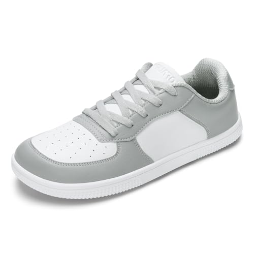 SAGUARO Barfuss Schuhe Damen Barfuß Sneaker Herren Weich Leicht Barfußschuhe Minimalistische Hallenschuhe rutschfeste Freizeitschuh für Alltag Arbeit Spaziergänge Walking, Grau, 44EU