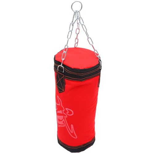 ifundom Saco de Boxeo Vacío de Lona Gruesa para Adultos Saco de Entrenamiento para Karate y Fitness Resistente y Duradero para Técnicas de Mano Relleno Color Rojo