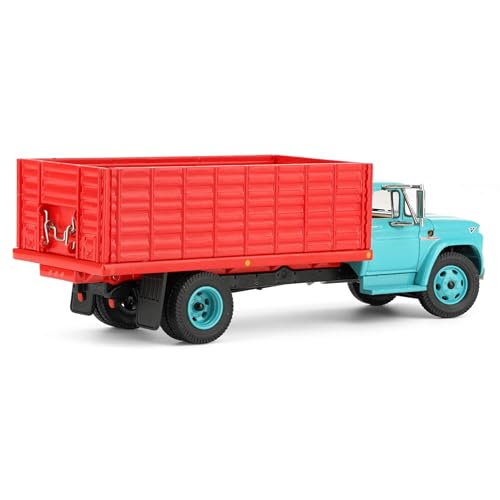 First Gear DCP 1/64 GMC 4000 Grain Truck, Turquesa y Rojo miniatura 3