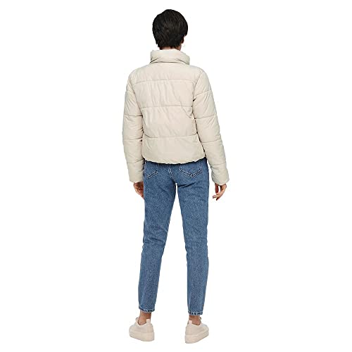 JDY Damen Jdynewerica Short Padded Jacket OTW Noos Steppjacke, Moonbeam/Detail:Silver Zipper, S EU