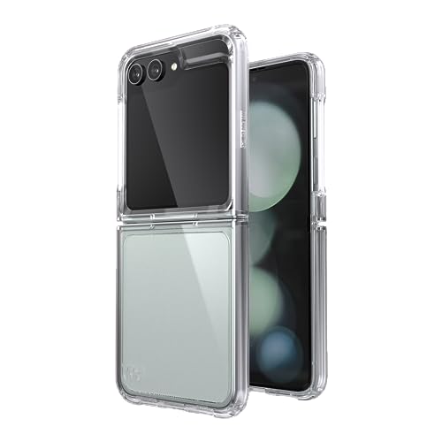 Speck Samsung Galaxy Z Flip 5 Case - Foldable, Scratch Resistant & Drop Protection - Anti-Yellowing Clear Phone Case - Presidio Perfect-Clear - image 5