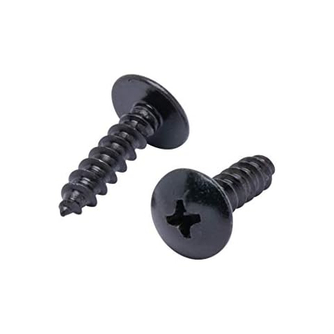 #10 X 3/4" Stainless Truss Head Phillips Wood Screw, (25pc), Black Xylan Coated 18-8 (304) Stainless Steel Screws, by Bolt Dropper Cover