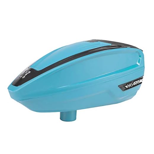 HK Army Paintball TFX 2.0 Loader/Electronic Hopper + Epic Speedfeed (Turquoise Black)