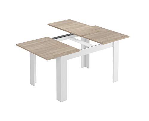 Pack-de-Muebles-SalonComedor-Completo-en-Color-Blanco-Mate-y-Roble-Canadian-con-Estilo-Nordico