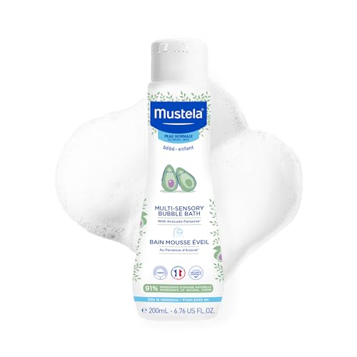 Image of Mustela Baby Multi-Sensory Bubble Bath with Natural Avocado – Biodegradable Formula - 6.76 oz. – Packaging may vary