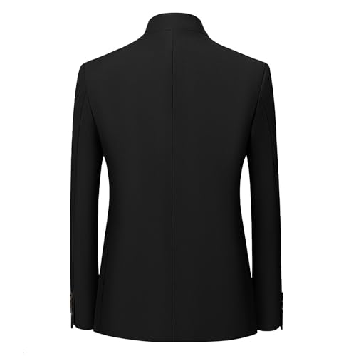 Mens Casual Suit Blazer Jackets Stand Collar Business Sport Coats Lightweight Lined Dress Suit Sport Coats4