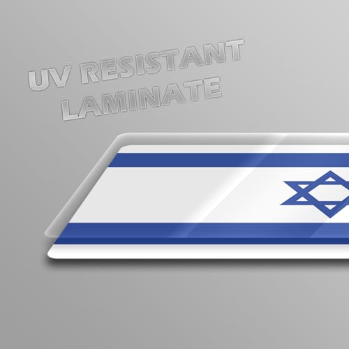 Image of World Country Flag Decal Stickers - Two Pack - for Cars Windows Bumpers Laptops Tablets Tumblers Cups Walls (Israel)
