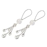 BUGUUYO 2Pcs car Pendant Car Rear View Mirror Ornament Crystal Hanging Ornament car Mirror Accessories Crystal Prism Pendant Rhinestone Crystal suncatcher car Trim White Window Metal Alloy