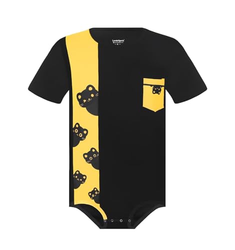 Men Print Onesie Snap Crotch Bodysuit Short Sleeve One Piece Pajamas Mens Cotton Romper