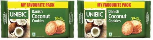 Image of Unibic Danish Coconut Cookies, 270 /300g (weight may vary) (Pack of 2)