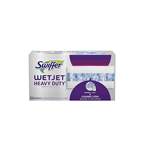 Swiffer Wetjet Heavy Duty Mop Pad Refills for Floor Mopping and Cleaning, All Purpose Multi Surface Floor Cleaning Product, 20 Count (Packaging May Vary) - 2 Pack