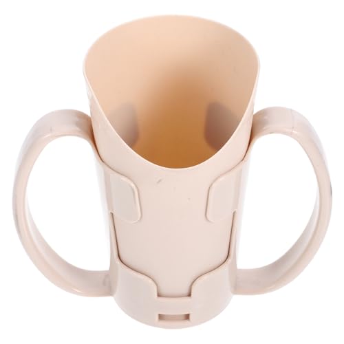 Yardwe Gobelet à Deux Anses pour Personnes Âgées Alitées Gobelet Anti-Fuite Incliné pour Aide la Rééducation et Prévention de L'Aspiration Usage Régulier en Soins à Domicile