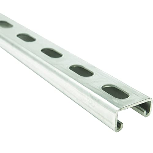 Newhouse Electric 1-5/8 in. 14 Gauge Metal Strut Channel with Slotted Back | Half-Slot Steel U-Channel is Pre-Galvanized Metal and 2 Feet Long | for Maximum Support with Minimum Pieces