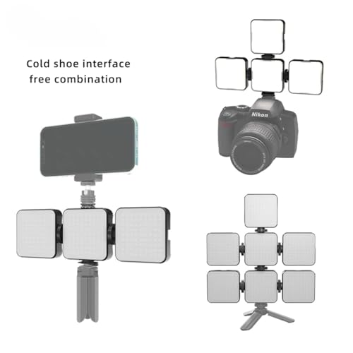 Image of FKU Mini RGB Led Selfie Video Light Rechargeable 1800 mAh Portable Clip for Photography and Content Creation (Rechargeable Led Selfie Light)