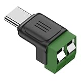 Generico USB C Adapter | 2-poliger Nicht gelöteter Terminal-Konverter, USB C Schraubterminal ohne Löten | für industrielle Wissenschaft DIY Handys Tablets kleine Haushaltsgeräte