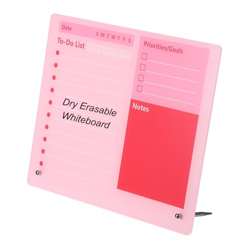 Tableau effaçable à sec rose pour organiser le bureau