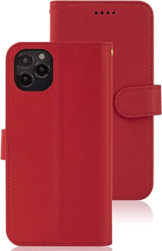 Étui pour iPhone 13 Mini en cuir rouge idéal pour voyager léger sans portefeuille