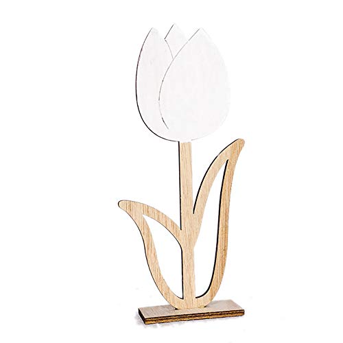 Drawihi Pascua Decoracion Madera De Flores Manualidades Decoración del Hogar Decorados Regalos Sorpresa Fiestas Infantiles Primavera Fiesta?Tulipán En Madera Maciza?