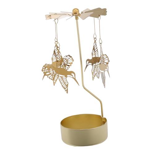Healifty Portacandele Rotante Con Ornamento Forma Di Colibrì Supporto Per Lumini in Ferro Per Decorazione Casa Bruciatore Essenziale Per Luce Aromaterapia