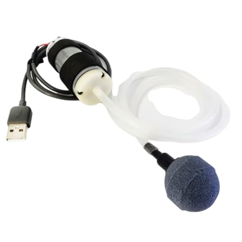 Image of CONQUERALL Portable USB Port DC 6V 370 air Pump Outlet Stone Hose Set for Fish Tank, Aquarium, Oxygenation Tank