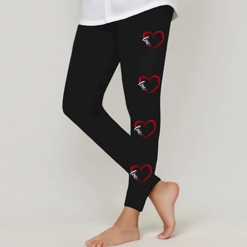 Girls Leggings Cute Heart Printed Teens Stretchy Yoga Pants Kids Full Length Daily Dance Ballet Tights2