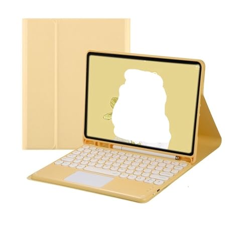 Teclado QWERTY para iPad Pro 13 2024 funda YSJX con trackpad para estudiar en cafeterías