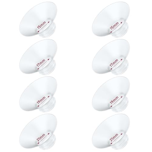 Image of IVARONAL Flange Insert 8PCS 15/17/19/21mm*2Pcs Compatible with Momcozy M9/M6/M5/S12 Pro/V1 Pro/V2 pro, Spectra/Medela/Elvie/NCVI/TSRETE/eufy/Lansinoh/Paruu/MomMed Breast Pump 24mm Shields/Flanges