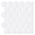WalDecoo Hexagon Tile Peel and Stick Backsplash, 10 Sheets Premium 3D Self Adhesive Wall Tiles Stick on Backsplash, White Peel and Stick Tile for Kitchen and Bathroom(12" x 12")