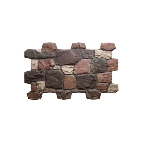 1 Panel De Imitación De Piedra De Poliuretano - Paneles De Pared 3D De PVC Ultraligeros De 3 Cm De Grosor Con Acabado De Piedra Para Chimeneas, Paredes Exteriores Y Revestimiento(Multi-colored-e)