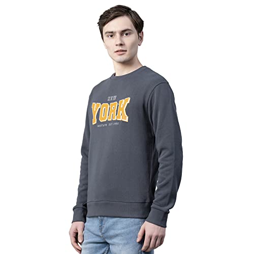 Image of Red Tape Men's Apce Grey Graphic Print Sweatshirt