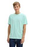 TOM TAILOR T-Shirt mit Brusttasche, Grey Mint Navy Injected, S