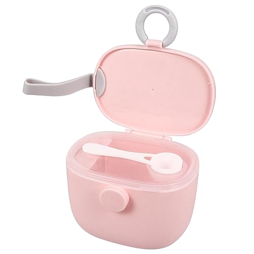 IWOWHERO Portable Formula Dispenser 400ML Sealed Storage Box with Spoon for Milk Powder Ideal for Travel and Home Snack Container Compartmentalized Design