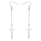 Cross Earrings for Women 925 Sterling Silver Earrings Dangle Cross by VIKI LYNN
