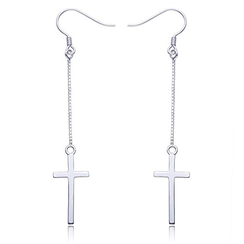 Cross Earrings For Women 925 Sterling Silver Earrings Dangle Cross By Viki Lynn #TOP14