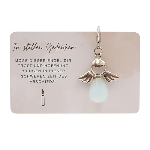 Milaboo® Schutzengel Schlüsselanhänger mit Edelstein und Karte...