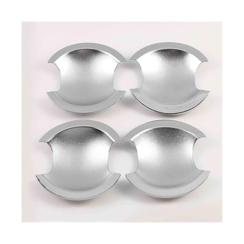 ドアハンドル プロテクター 用 カムリ XV50 2012 2013 2014 2015 2016 2017 外装ドアハンドルカバートリム カーボンファイバー クロームステッカー カーアクセサリー スタイリング(Silver a)