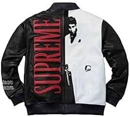 Men's Tv Series Al Pacino Scarface movie Jacket Tony Montana Real Leather Jacket For Mens. (as1, alpha, xx_l, regular, regular, XX-Large)