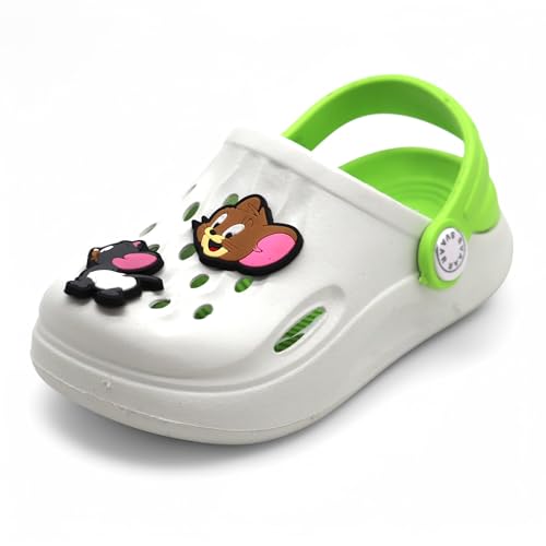 Image of SVAAR x Tom & Jerry Slingback Clog Shoes for Boys & Girls || Indoor & Outdoor Sandals Clogs for Kids with 4 Tom & Jerry Charms