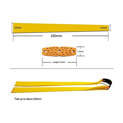 Faixa de borracha para estilingue, 6 pçs estilingue caça poderosa faixa de borracha plana 0,7-1 mm a