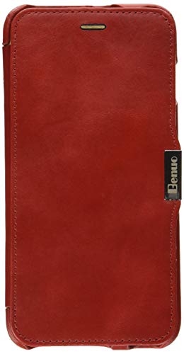 iPhone 6s Plus / 6 Plus Case, Benuo [Vintage Classic Series] [Genuine Leather] Flip Corrected Grain Leather Case [Card Slot] [Stand Feature] with Magnetic Closure for 6s Plus / 6 Plus (Vintage Red)
