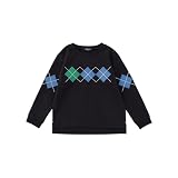 [コムサイズム] アーガイル長袖Tシャツ 98-61TO51-206 ネイビー 100cm