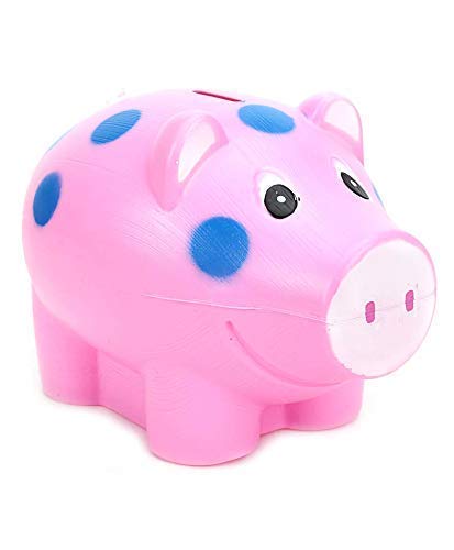 Krisha Retails Toys Piggy Bank for Kids I Money Saving Bank I Coin Holder, Coin Box for Girls & Boys (Pink)