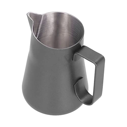 Jarra de espuma de café de 350ml negra para disfrutar de desayunos perfectos en tu cocina 8