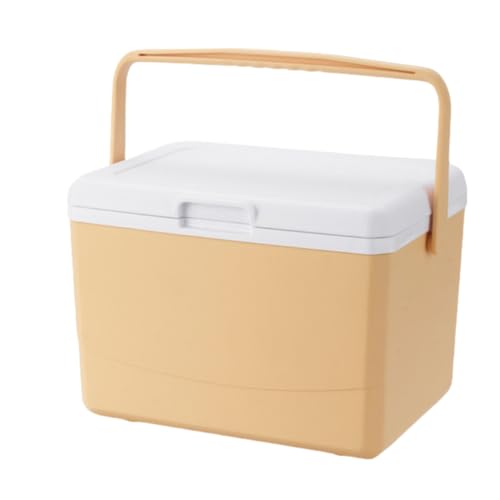 BHJWSA 小型クーラーボックス 大容量 3L/5L/6L/9L 断熱 お手入れ簡単 軽量 48時間冷蔵 食品保存 防水 アウトドア キャンプ 家庭用 ピクニック 車での旅行に最適 (5L,きいろ)