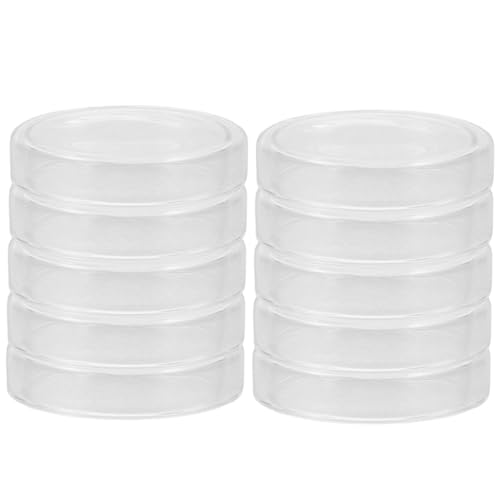 NAMOARLY Culture Dish Set 10pcs 90mm x 20mm Nutrient Dishes Lids for Lab Analysis and School Projects