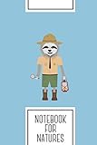  Notebook for Natures: Lined Journal with Sloth Ranger with lamp Design - Cool Gift for a friend or family who loves camping presents!  6x9\"  180 ... ... Journaling or as a Diary [Idioma Inglés]