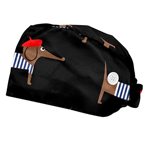 Casquette de travail Teckel unisexe, calot réglable en tissu léger pack de 2