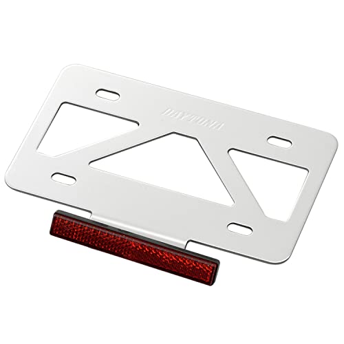 デイトナ(Daytona) バイク用 ナンバープレートホルダー 21年新基準対応 125cc以下(角型) 原付用 軽量型 スタビライザー リフレクター付き クリアー 99641